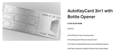 sold out. . Autokeycard bottle opener